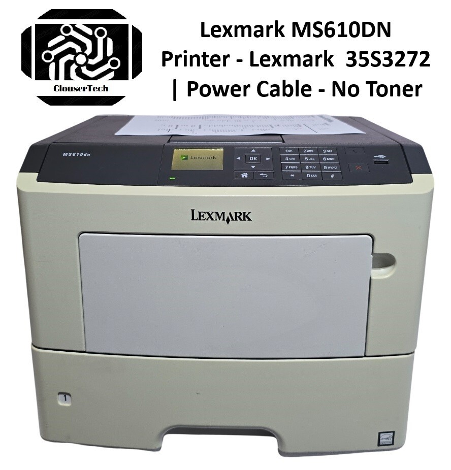 Lexmark MS610DN Printer - Lexmark  35S3272 | Power Cable & Toner Included 