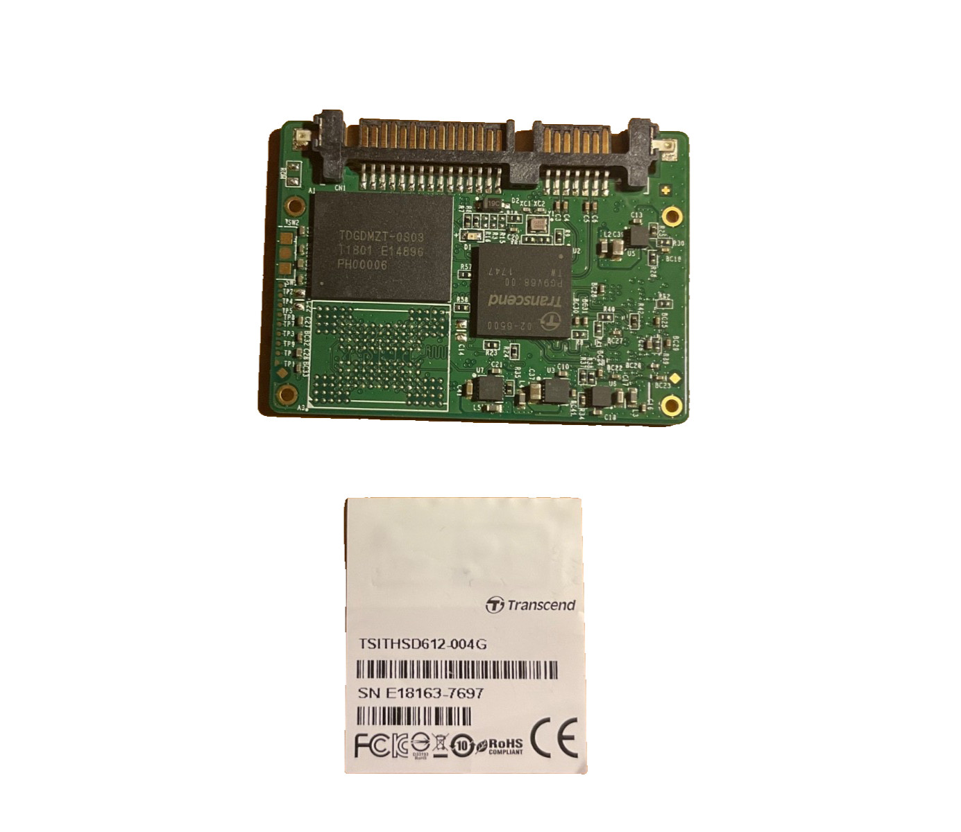 Transcend SSD Storage 4GB SATA TSITHSD612-004 Half-Slim RAM Industrial Version