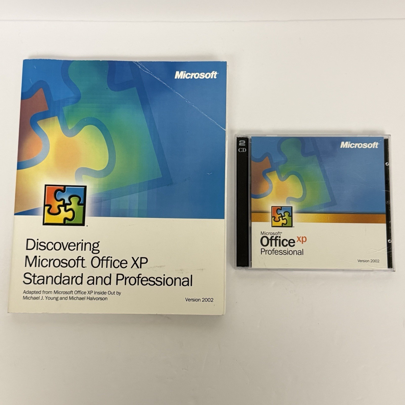Microsoft Office XP Professional 2002 2 Discs with Product Key & Book