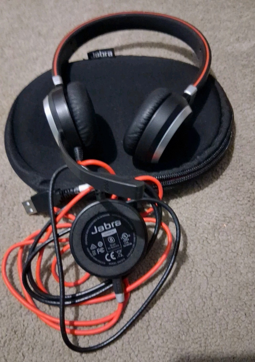 Jabra (ENC010) USB Headset w/ Inline Control Noise Cancelling Mic With Case