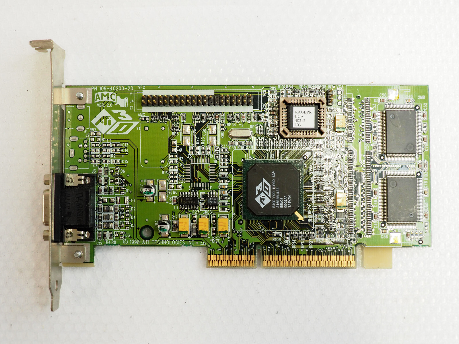 ATI 3D Rage Pro 1024022723 109-40200-20 8MB AGP Graphics Card