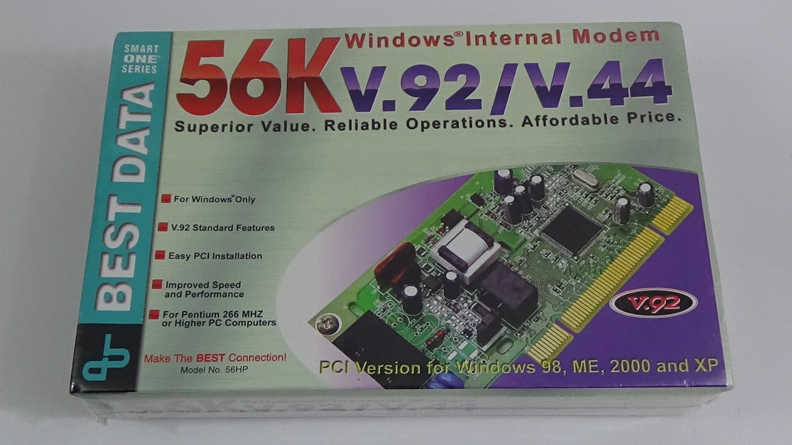 2001 56K Windows Internal Modem V.92/V.44 Best Data PCI Version -NEW- #881
