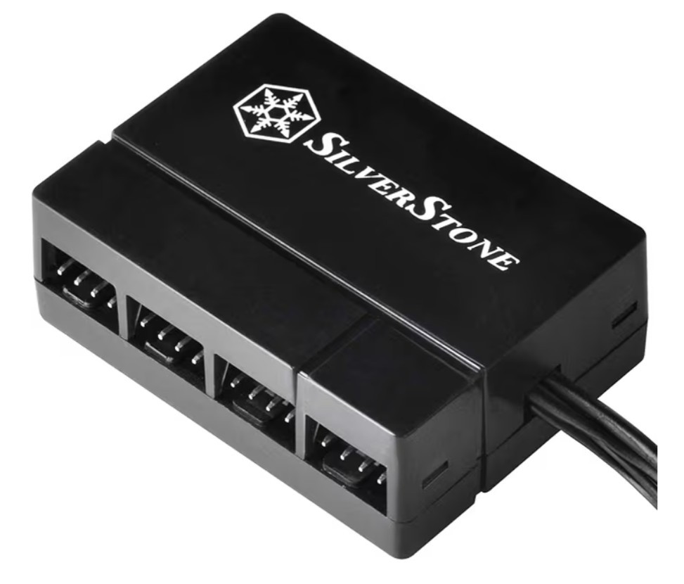 SilverStone Technology 8-Port PWM Fan Hub/Splitter for 4 & 3-Pin Fans  SST-CPF04