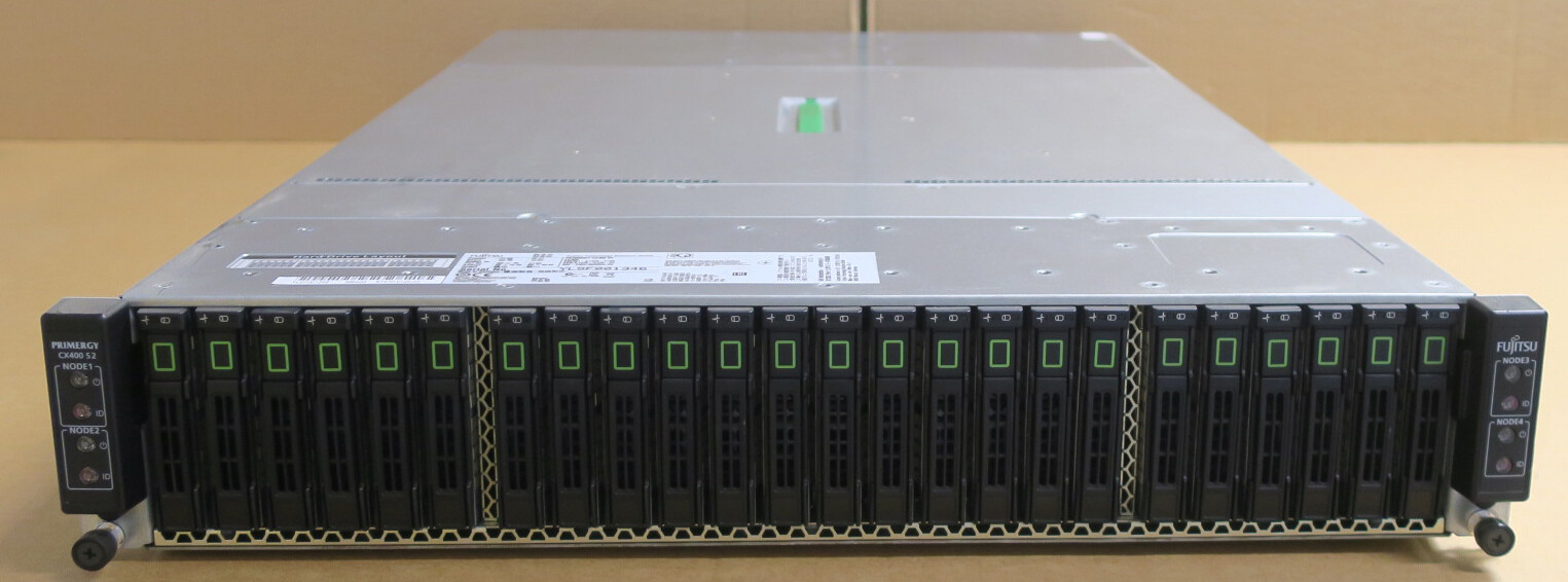 Fujitsu CX400 S2 4-Node Server Chassis 2x CX250 S2 Node Servers CTO 2x 1400W PSU