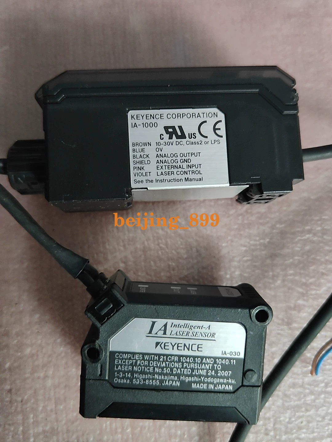 1PC USED Keyence Sensor lA-1000+lA-030  Fast transportation