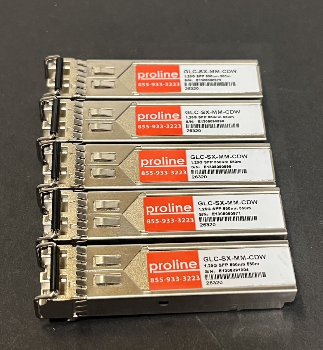 Proline GLC-SX-MM-CDW   1,250 SFP Module - Cisco Compatible (lot Of 6)