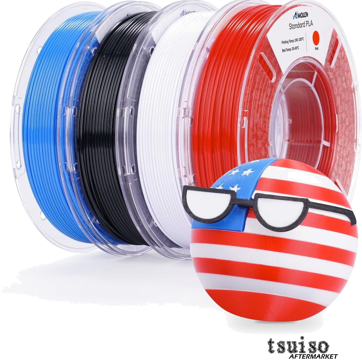 Versatile 4-Color PLA Filament Bundle – 250g Each for Diverse 3D Printing