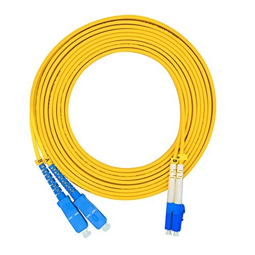 1 PCS LC To SC Duplex 9/125 Single Mode Fiber Optic Jumper Cable 30M 100ft