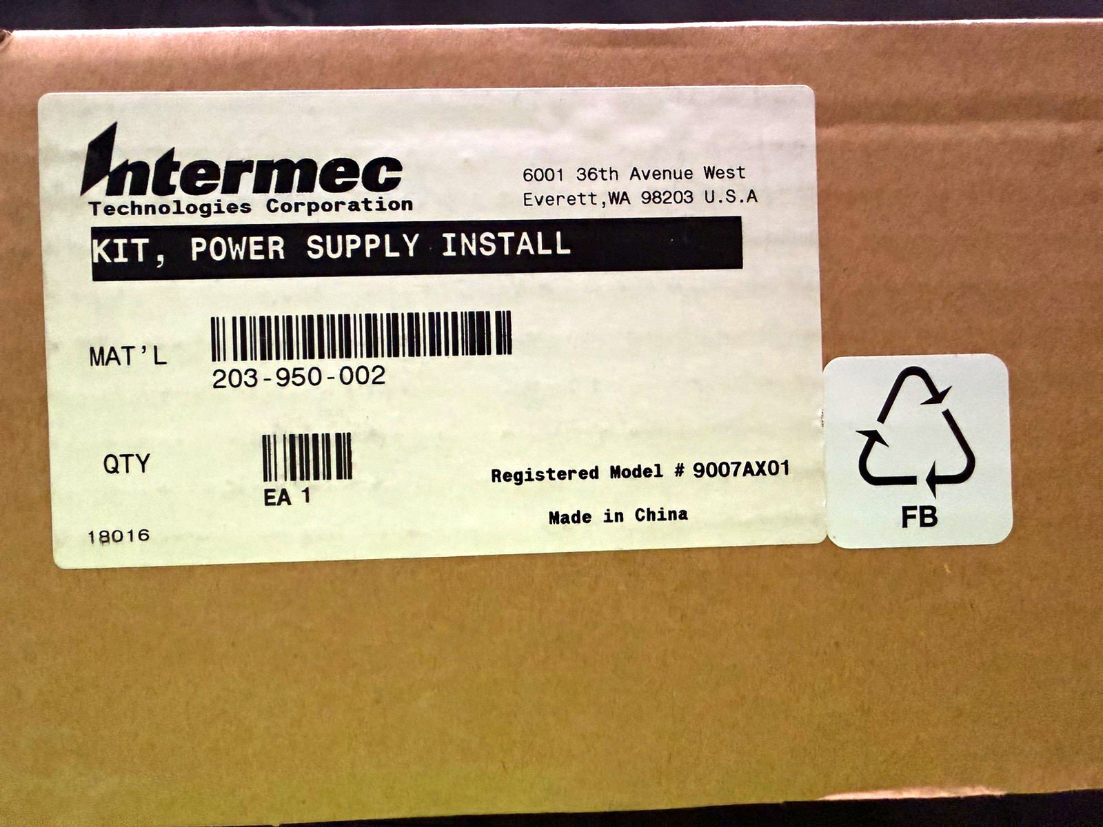 Intermec CV31A Vehicle Mount Computer Kit w/ Power Supply Install 203-950-002