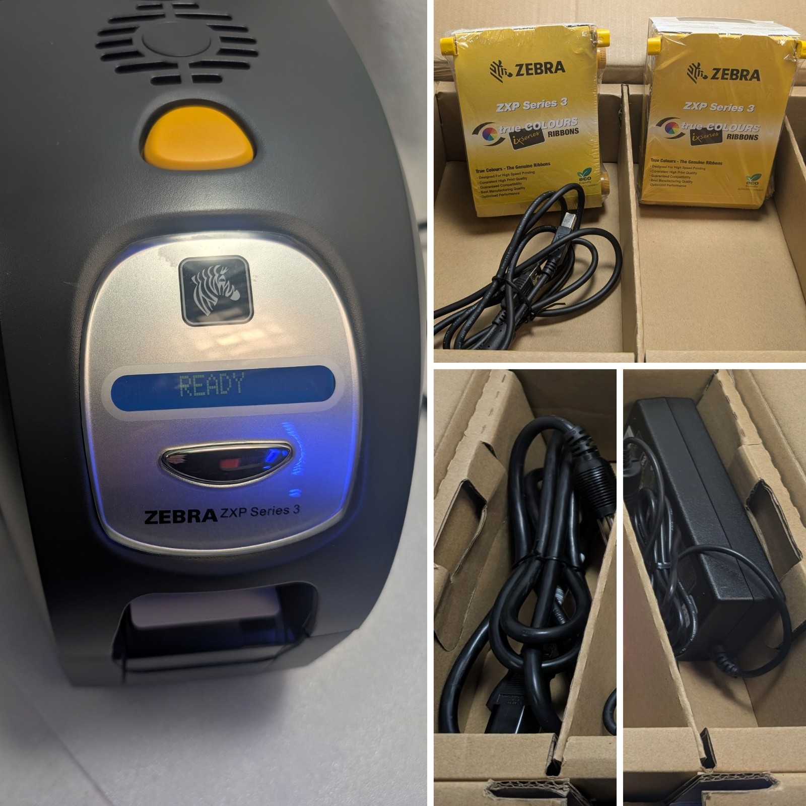 Zebra ZXP Series 3 Double Sided USB Card Printer Bundle, Includes 2 Ribbons🔥⭐️