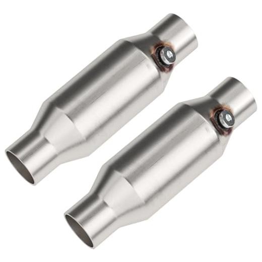 2.25" Universal Catalytic Converter, 2.25" Inch Inlet/Outlet 2.25 Inch 2 pack