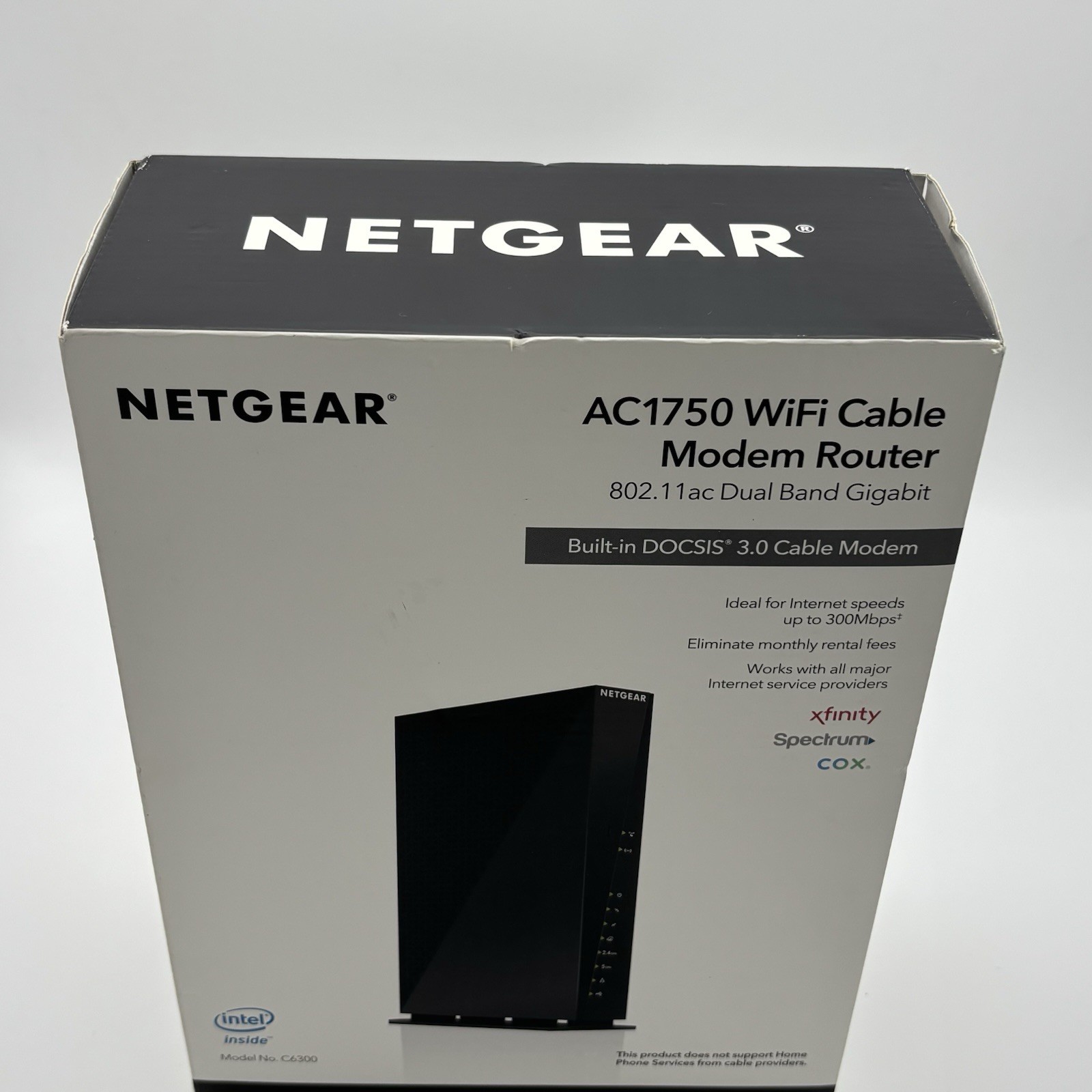 NETGEAR C6300 AC1750 WiFi Cable Modem Router DOCSIS 3.0 C6300-100NAS