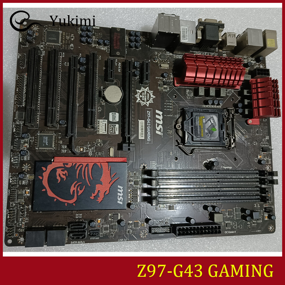 FOR MSI Z97-G43 GAMING HDMI DDR3*4 LGA1150 VGA DVI 32GB Ｍotherboard Test OK
