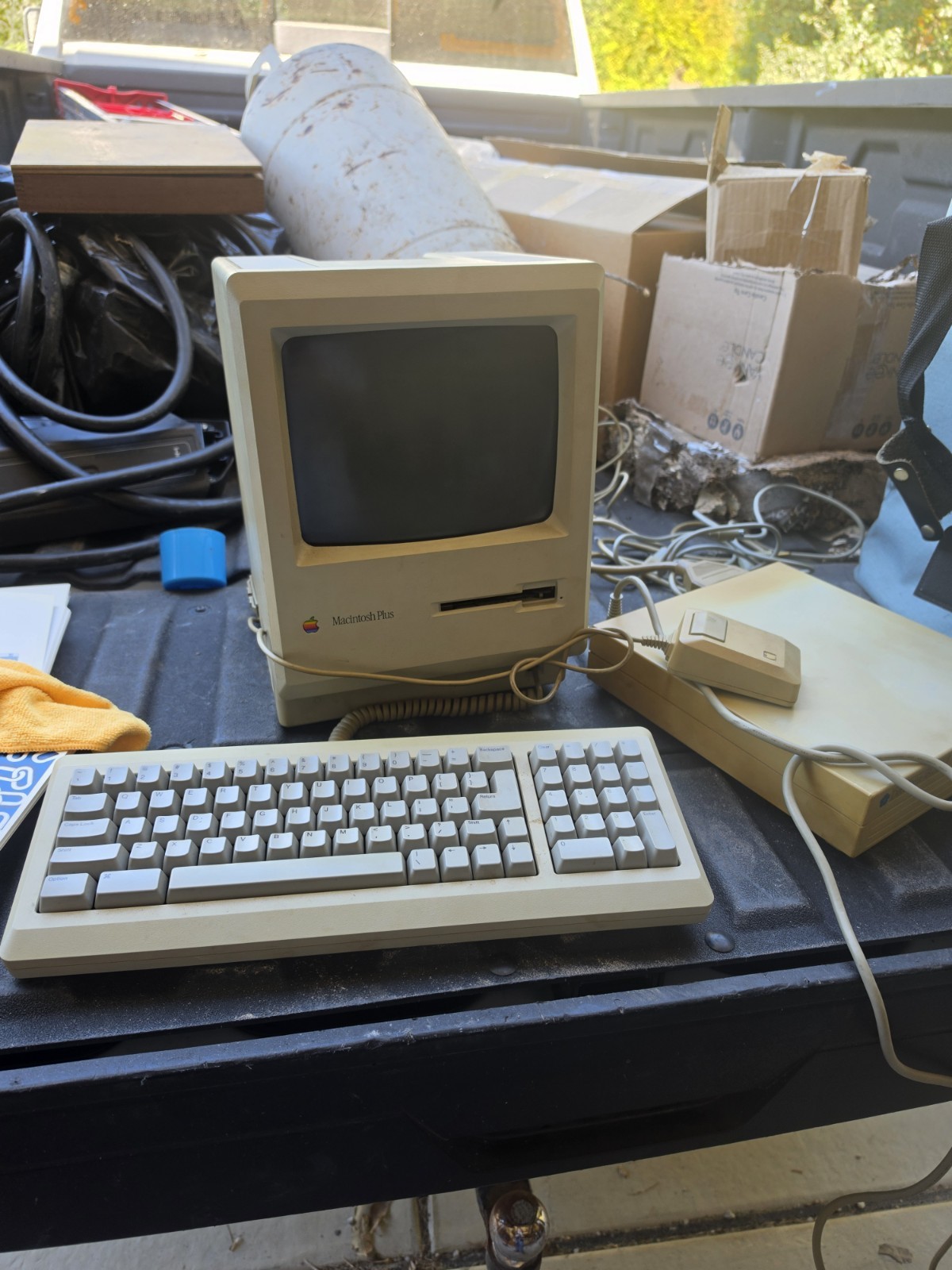 Vintage Apple Macintosh Plus Desktop Computer With Image Writer Printer 
