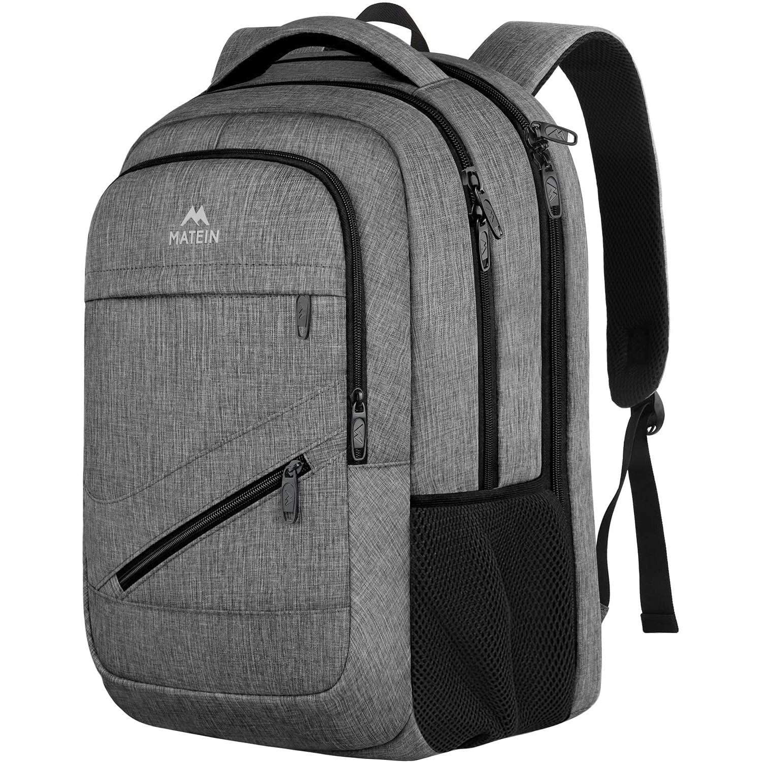 MATEIN Travel Laptop Backpack, 17 Inch Work TSA Approved Carry 17 Inch, Grey