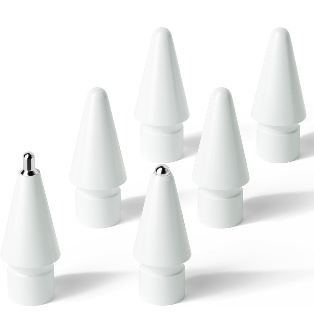 Penstudio Replacement Tips for Apple Pencil PRO/1ST/2ND USB-C, 6-Pack, White
