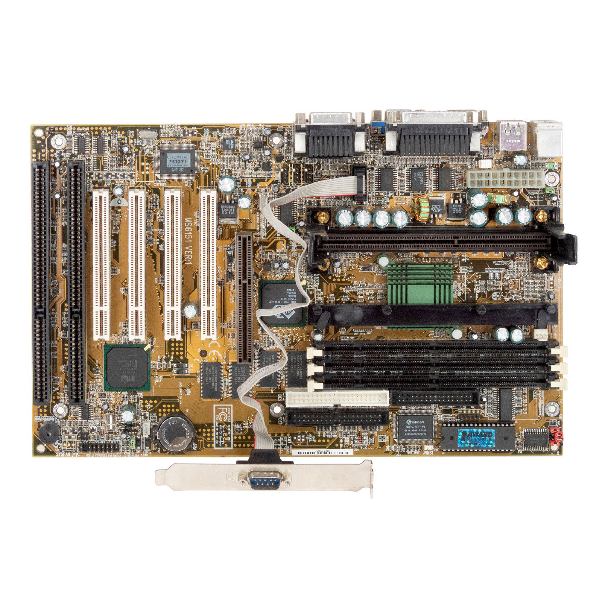 Mainboard MSI MS-6151 VER:1 SDRAM Slot1 ISA PCI AGP + COM Bracket