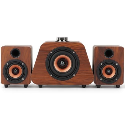 Bluetooth 5.0 and RCA Input pc Speakers for Desktop, Laptops, Phonograph, Phones
