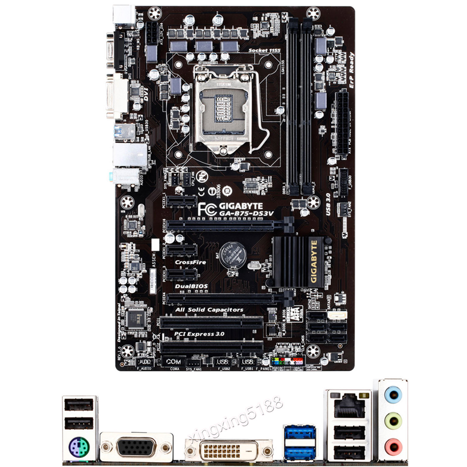 Gigabyte GA-B75-DS3V for Intel Socket LGA 1155 B75 ATX PC Motherboard DDR3 16GB