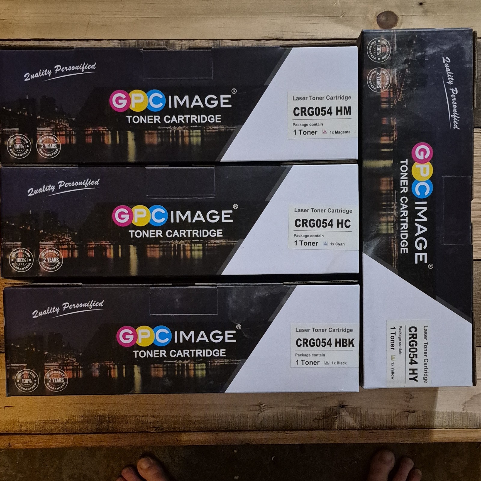 GPC Image CRG054 Compatible Laser Toner Set HBK HC HM HY for Canon 054