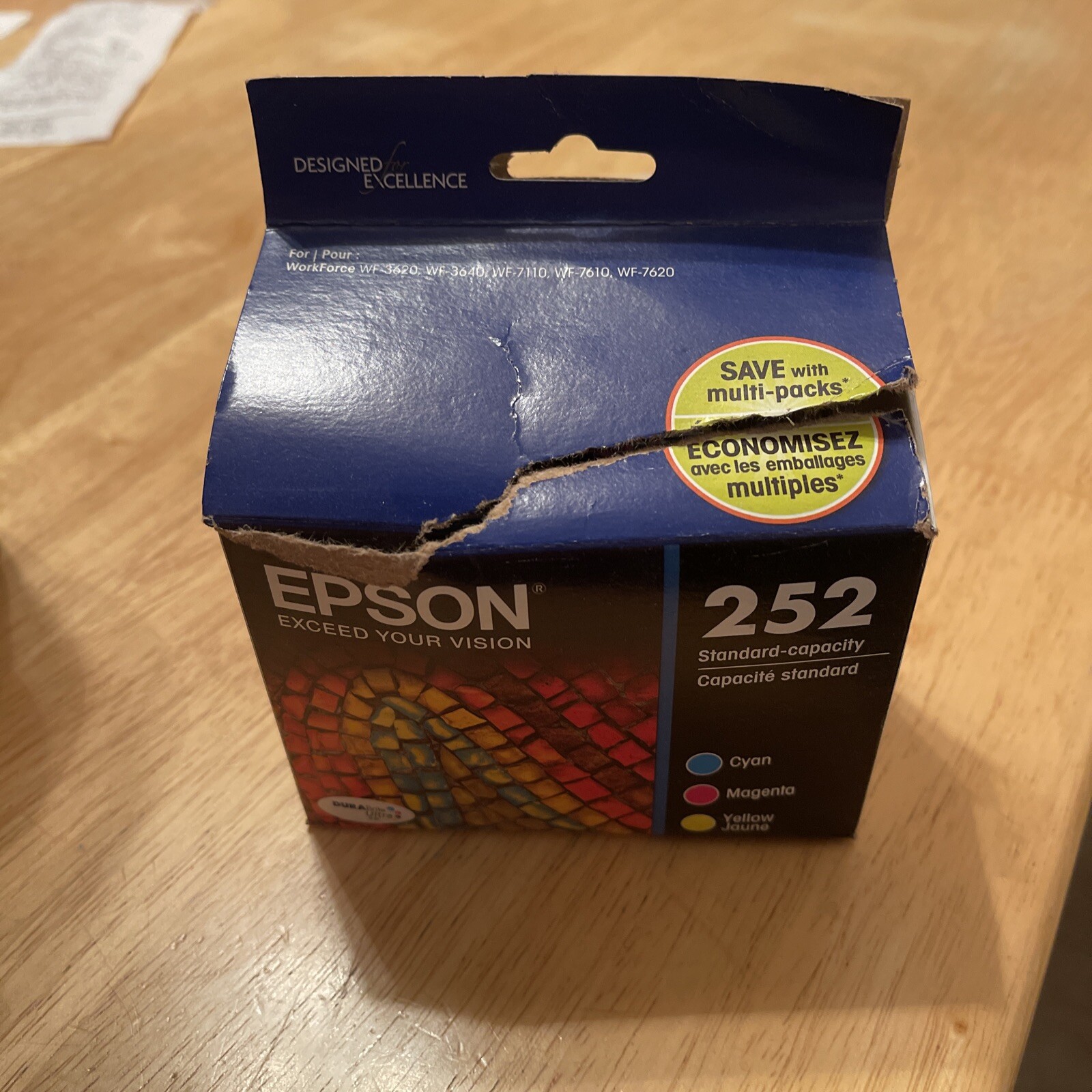 EPSON 252 (T252520-S) TRICOLOR INK CARTRAGE NEW OPENED PACKAGE UNUSED INK NEW