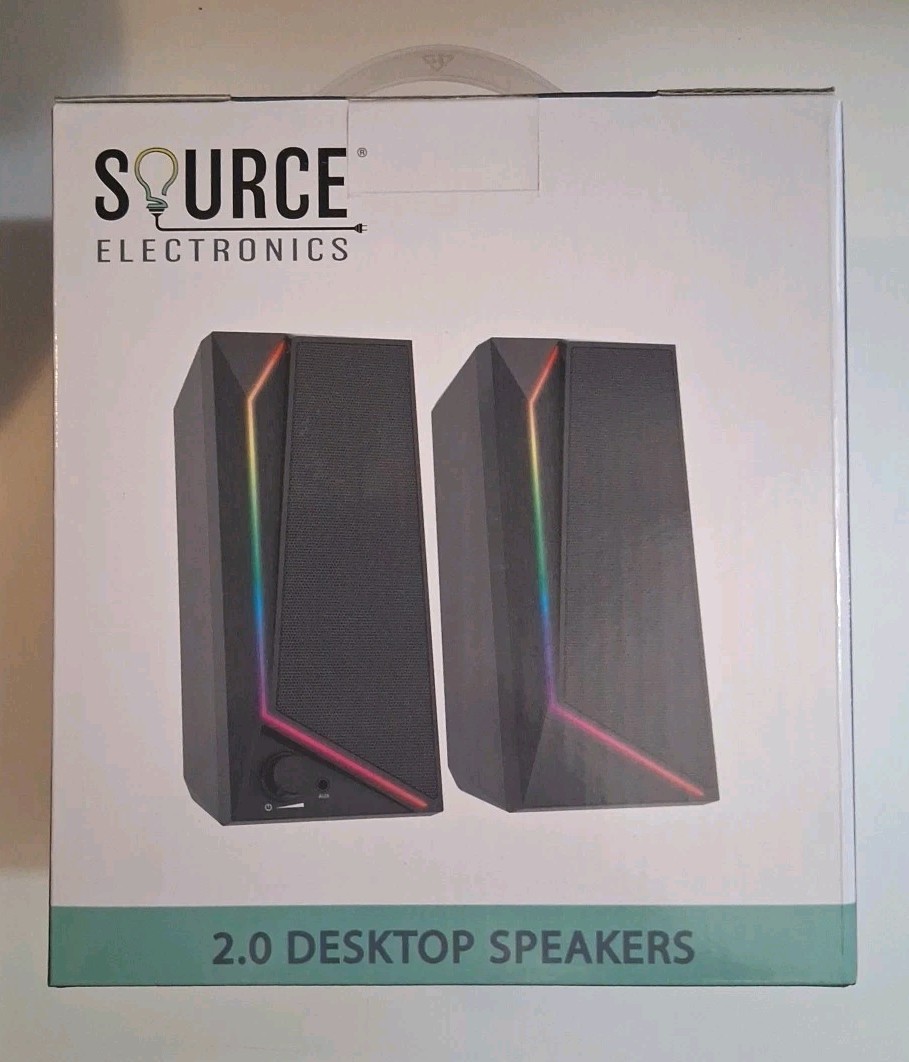 Source Electronics- 2.0 Desktop Speakers. USB-C Power,3.5mm Audio.