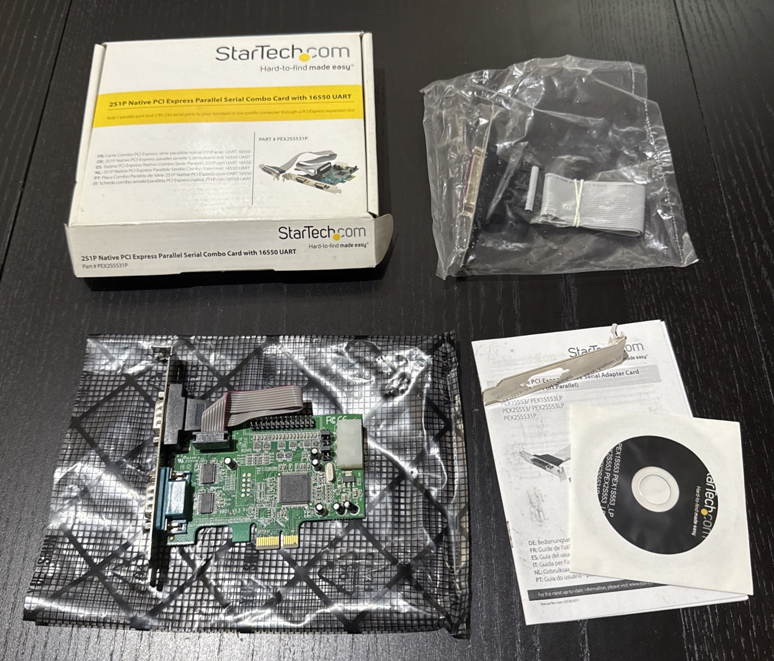 StarTech PEX2S5531P 2S1P Native PCIe Parallel Serial Combo Card with 16550 UART