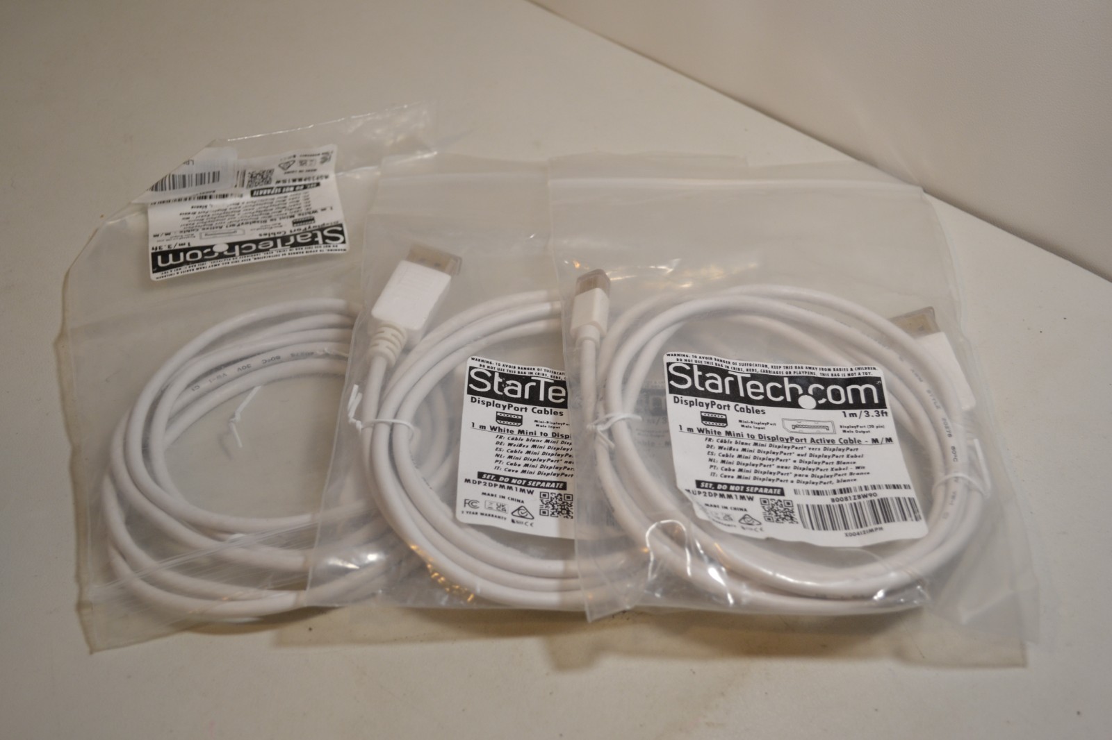 3 Pack - StarTech.com DisplayPort Cables 3.3ft MDP2DPMM1MW