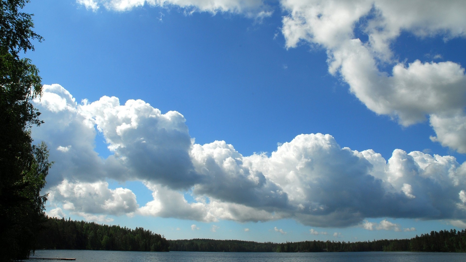 Landscape lake trees clouds nature sky Custom Gaming Mat Desk