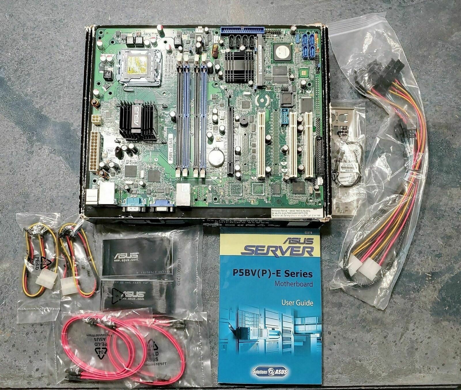 Asus P5BV/SAS Server Motherboard - Intel Chipset - Socket T LGA-775 New