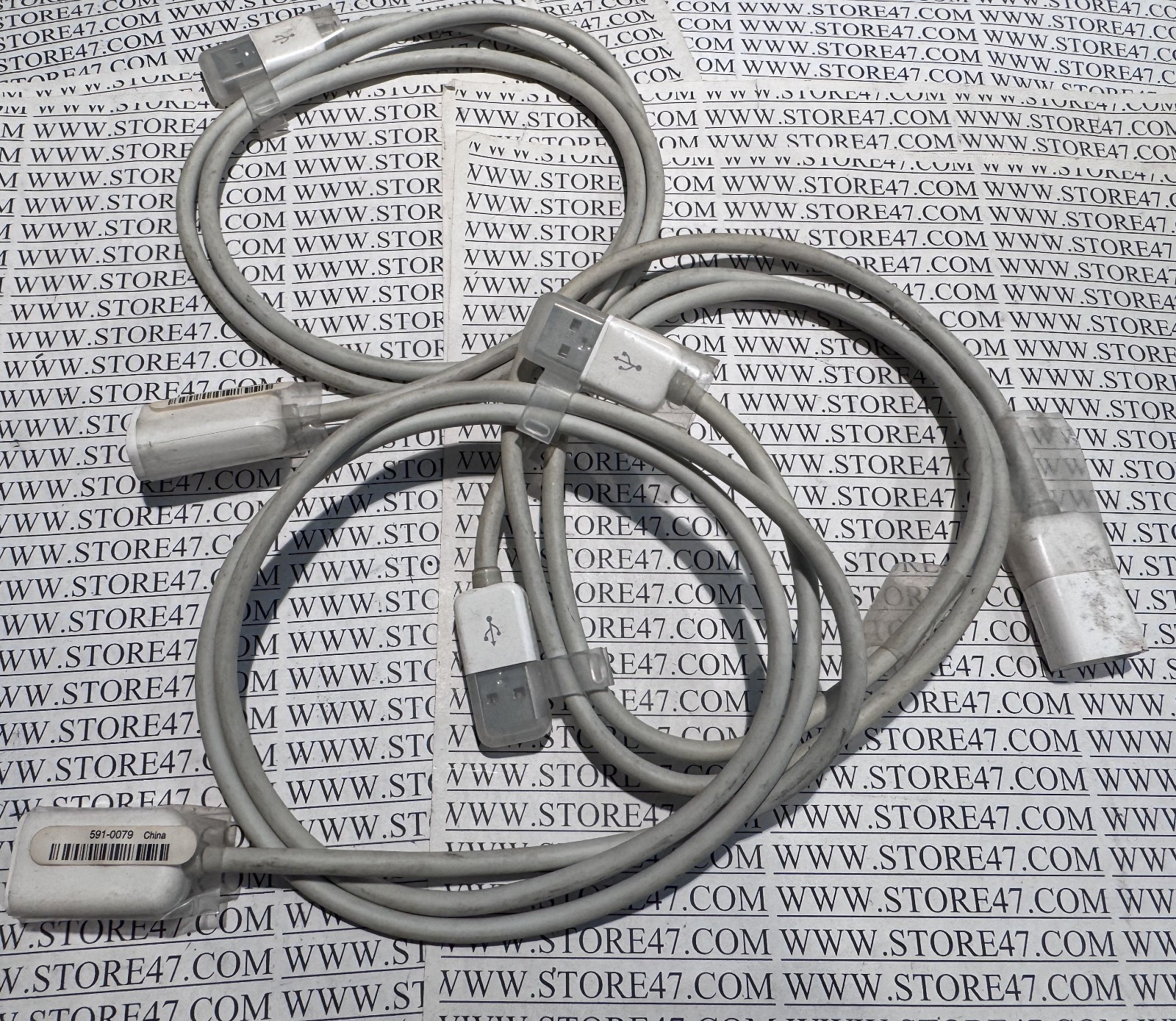 NOS 3pc LOT Genuine Apple 3Ft 1M USB Wire Keyboard Extension Cable Cord 591-0079