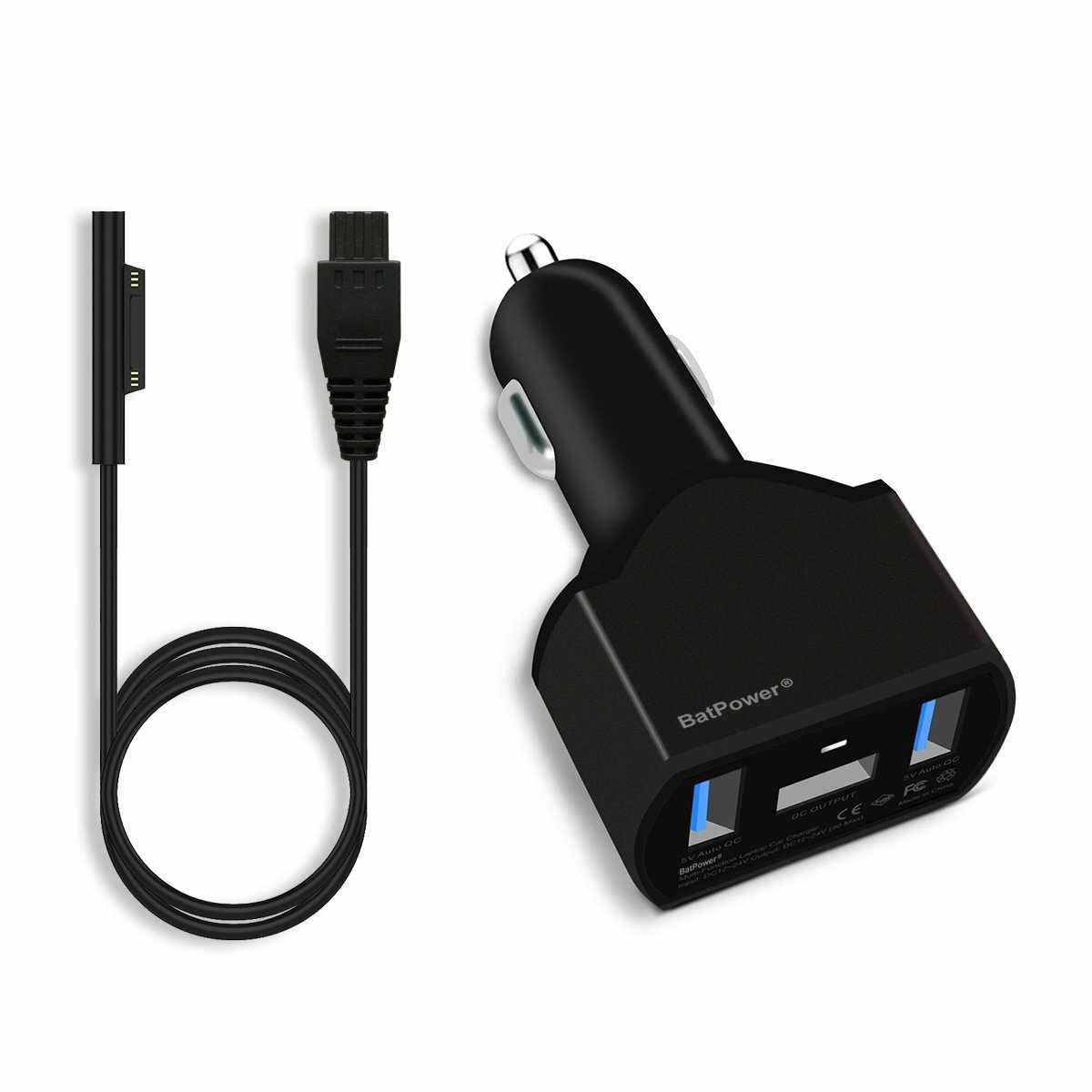 BatPower 110W Surface Book 2 Car Power Adapter Microsoft Surface Book 2 13 15