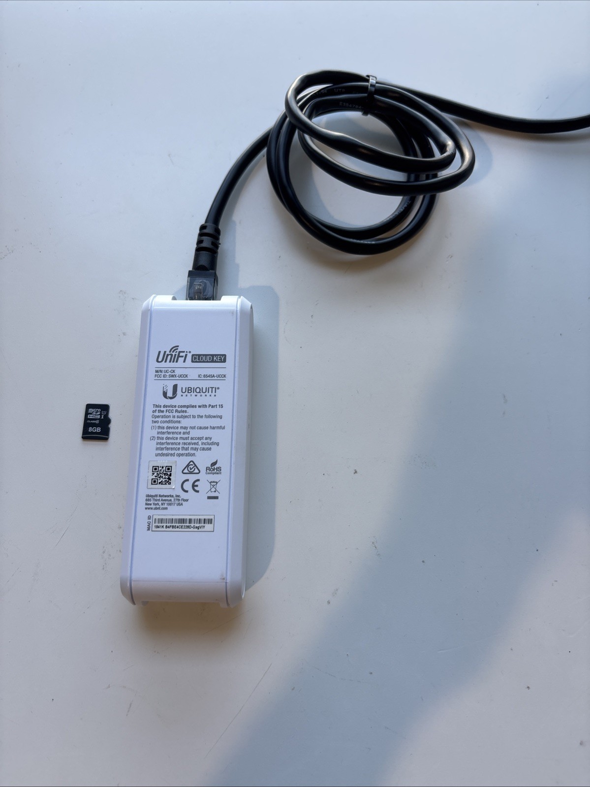 Ubiquiti Networks UC-CK UniFi Cloud Key Used Great Condition 8gb Sd Card