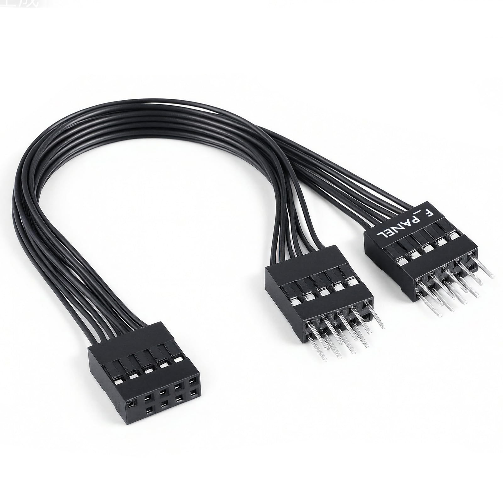 PC Power Switch Splitter, 9 Pin Motherboard Jumper Splitter 1 Female to 2 Mal...