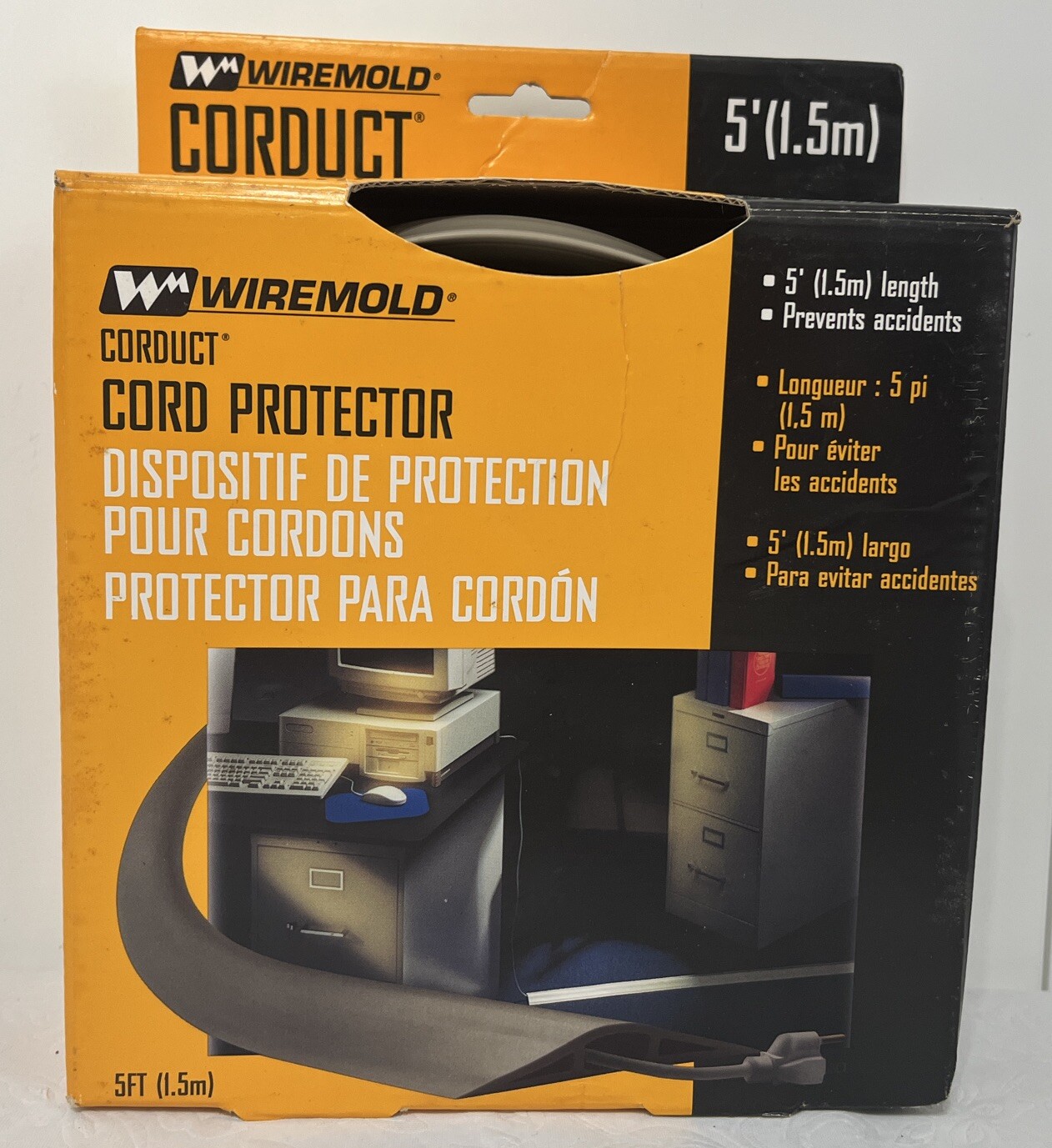 Wiremold Corduct 5 ft. Ivory 1-Channel Over-Floor Cord Protector