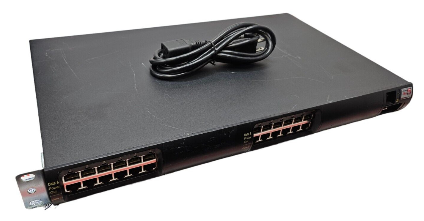 Microsemi/PowerDsine PD-9512G/ACDC/M 12Port High Power Midspan - TESTED w/ CORD