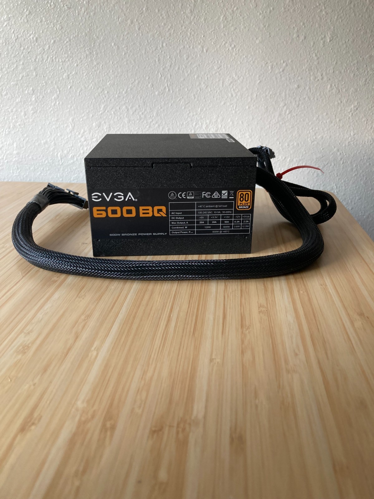 EVGA 600BQ 80+ Bronze 600W Semi-Modular FDB Power Supply PSU