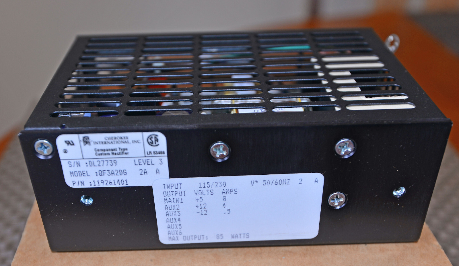 Cherokee International Modular Power Supply QF3A2DG, 85 Watt Max Output, 12 V 2A