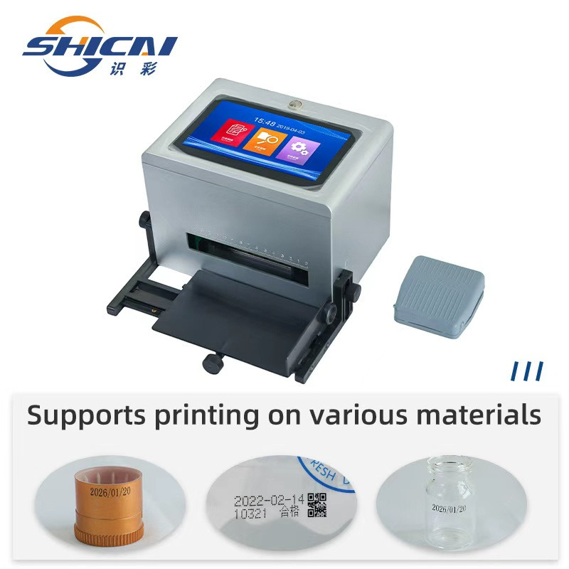 12.7mm Desktop Static Inkjet Printer for Bottle Cap Can Date Batch Coding