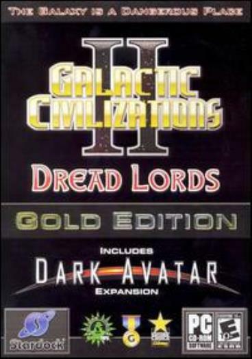 Galactic Civilizations II 2 Dread Lords Gold PC CD original game + Dark Avatar