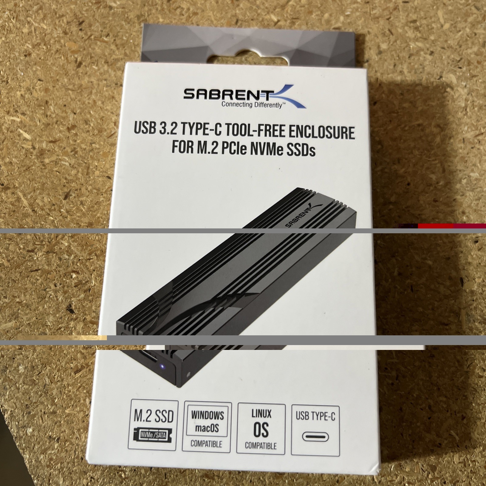 Sabrent USB 3.2 Type-C NVMe Enclosure Tool-Free for M.2 PCIe SSDs NEW SEALED