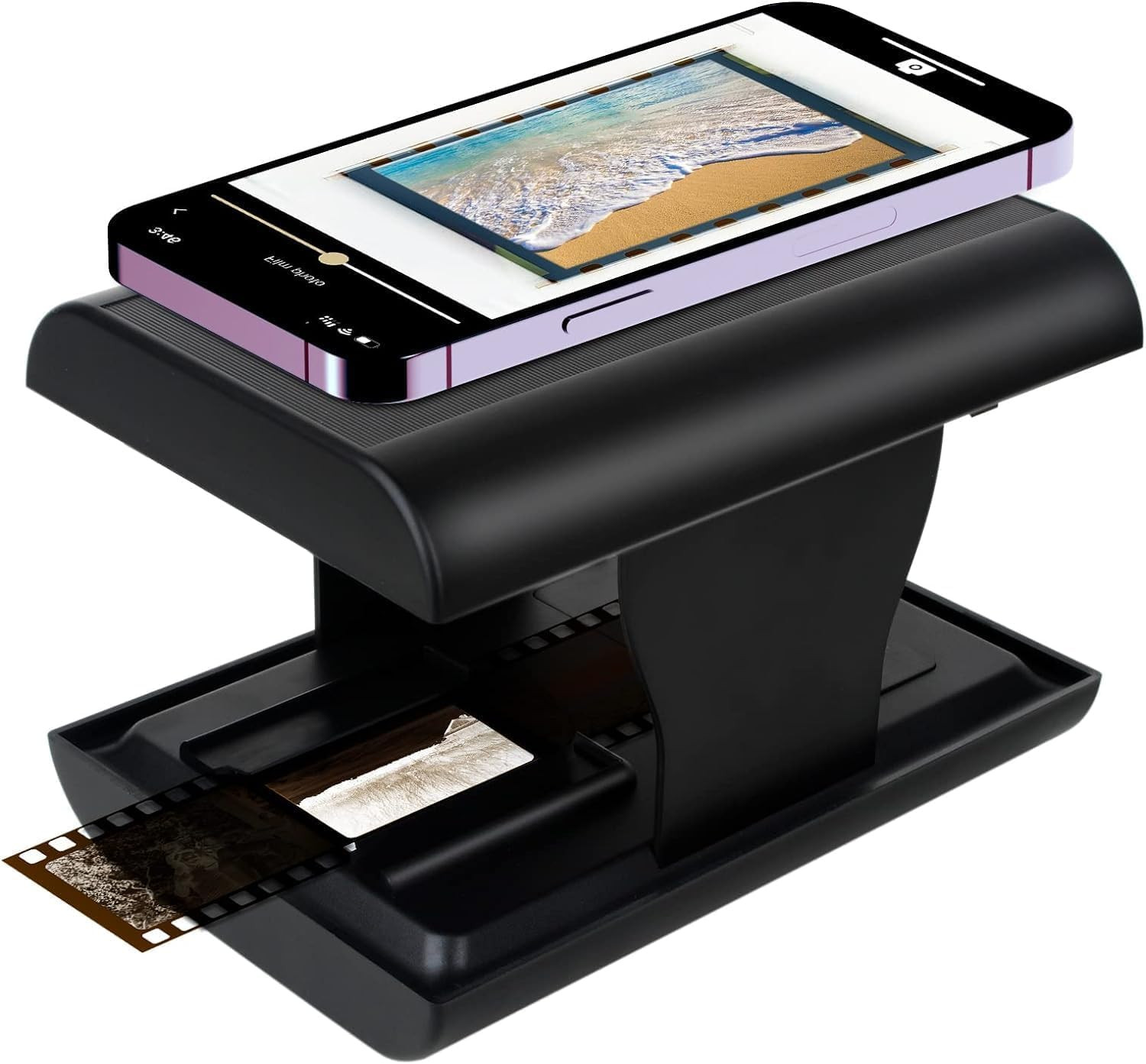 Mobile Film Scanner, 35Mm Slide and Negative Scanner for Old Slides to Black