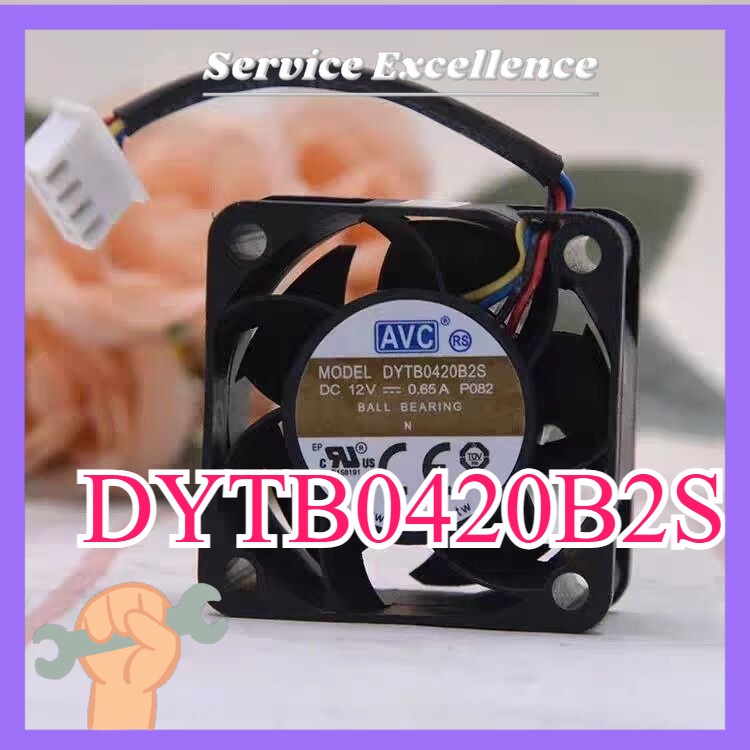 One AVC DYTB0420B2S DC12V 0.65A PWM Speed Control Cooling Fan 40x40x20mm 4-Pin
