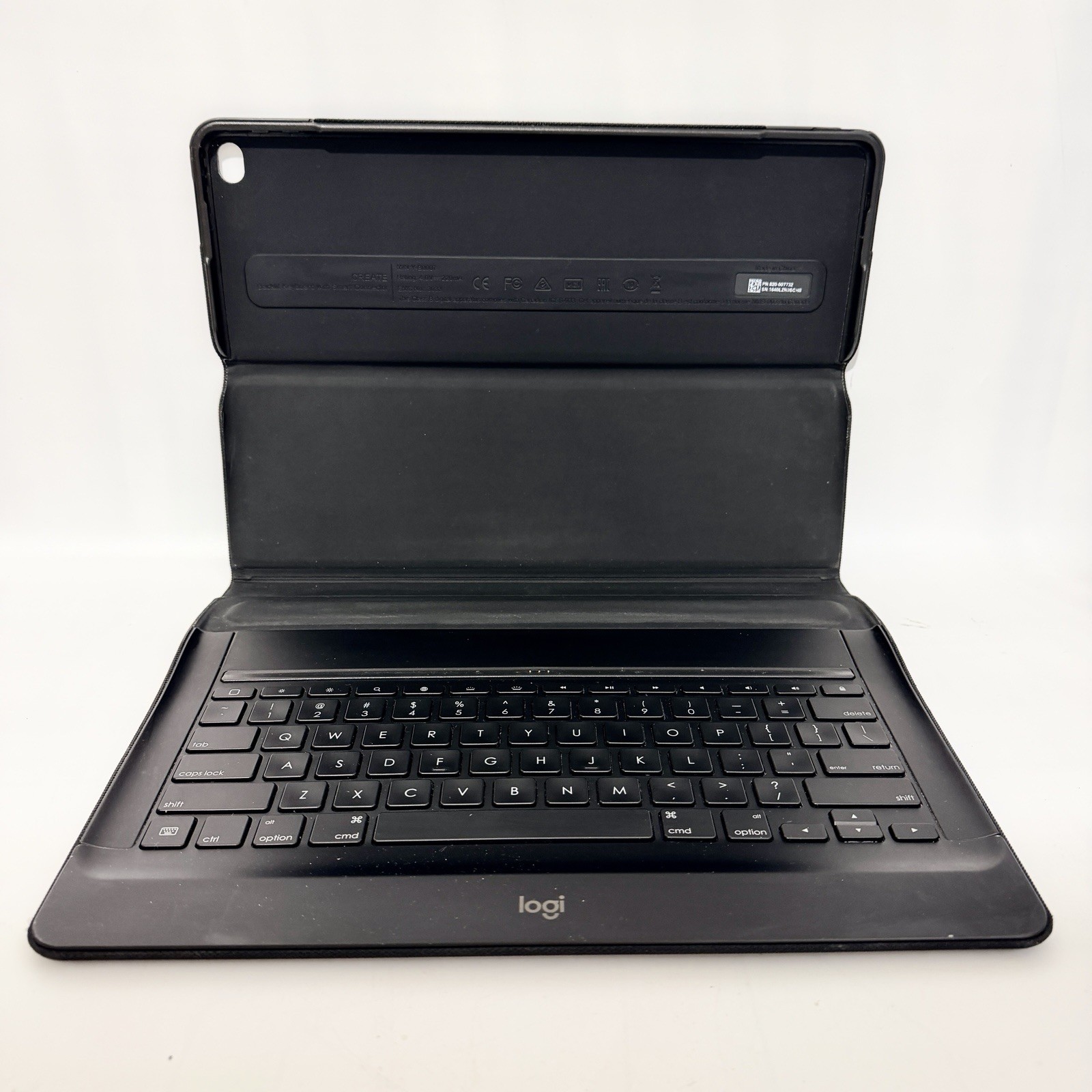 Logitech CREATE Keyboard Folio Case Backlit Apple iPad Pro 12.9 Black Gen 1 & 2