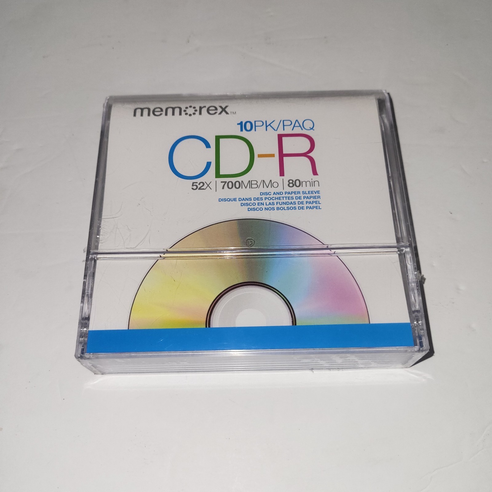 Memorex | 10PK CD-R 52X 700MB 80min 10 pack CD-R Discs Paper Sleeves | Brand New