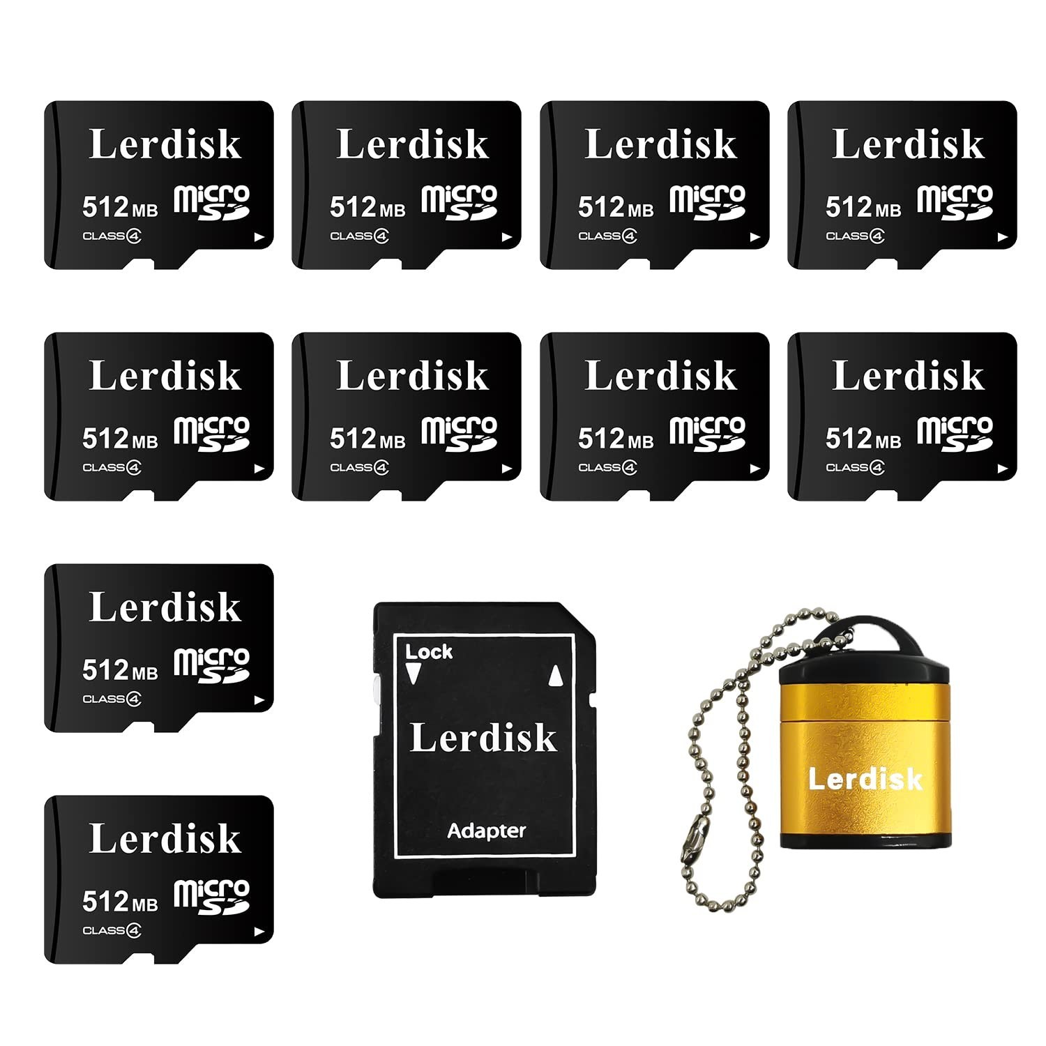 Factory Wholesale Micro SD Card 512MB (0.5GB) Pack of 10 in Bulk Low Capacity...