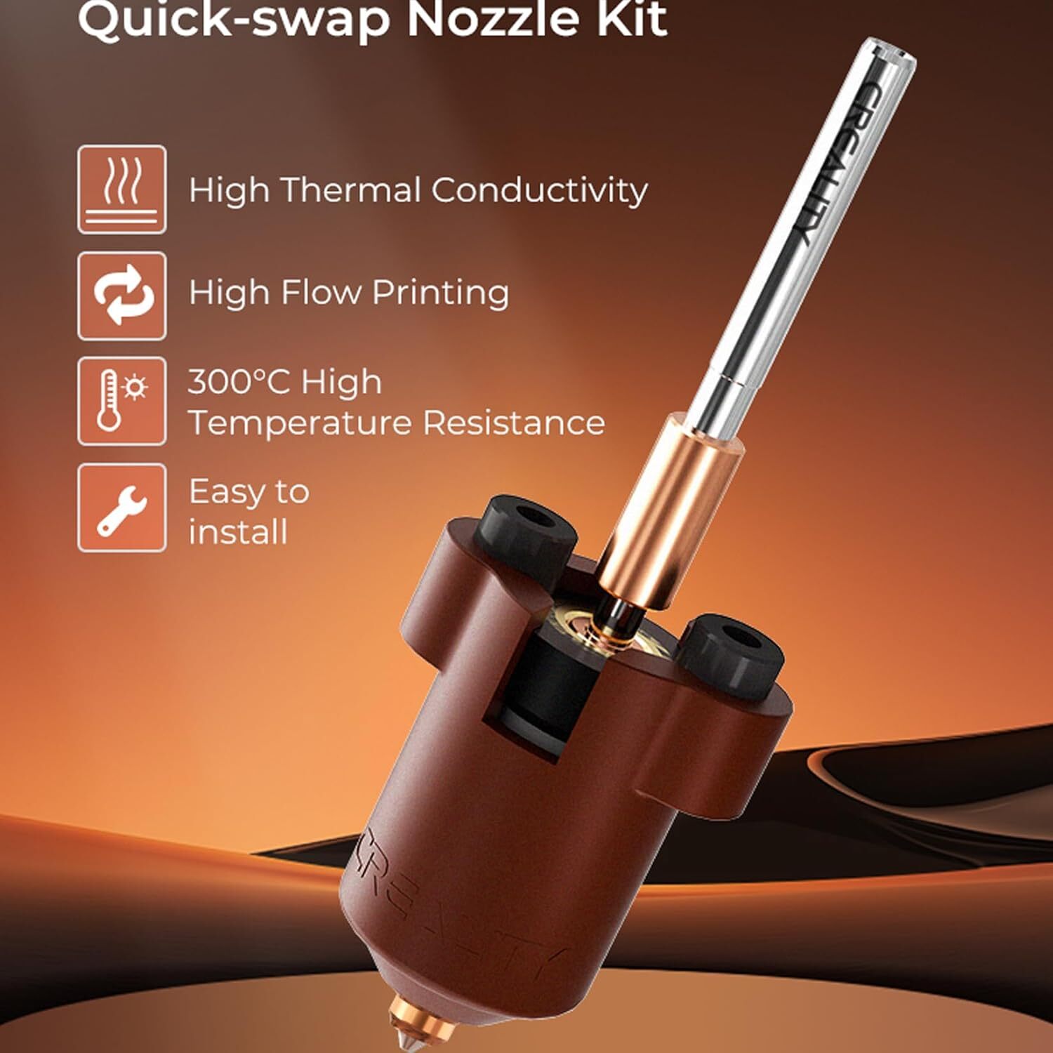 Creality K1C Ceramic Heating Block Kit—Quick-swap Nozzle Kit for K1C 3d printer
