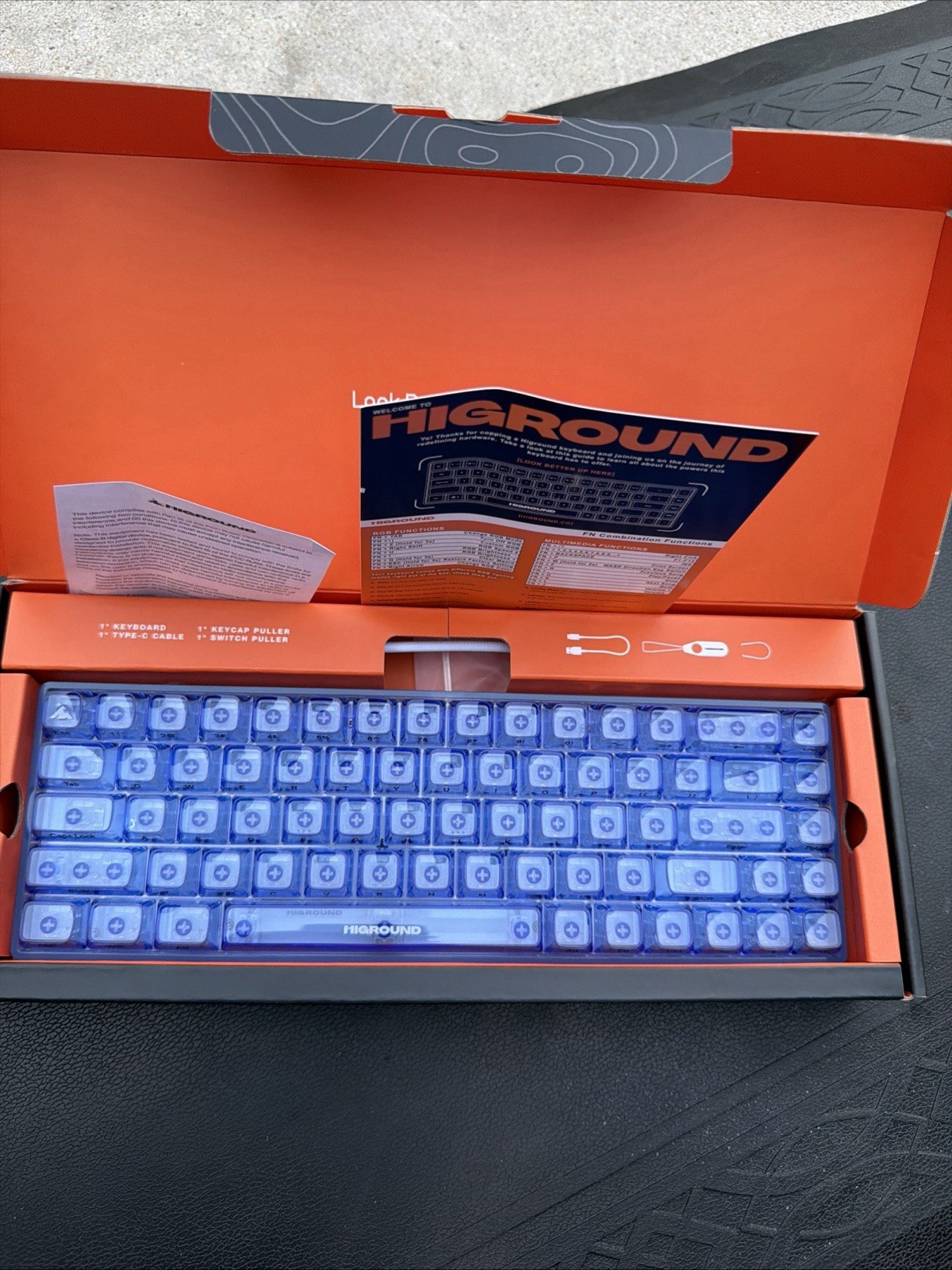 HIGROUND Basecamp 65 Mechanical Keyboard TTC White Flame Switches Mitn