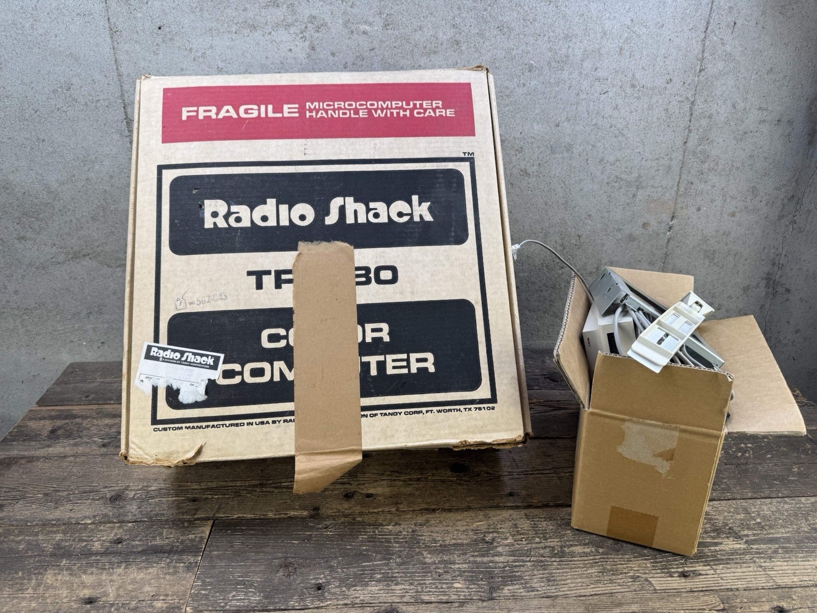 Vintage Radioshack TRS-80 Computer Original Box With Accessories, Joystick