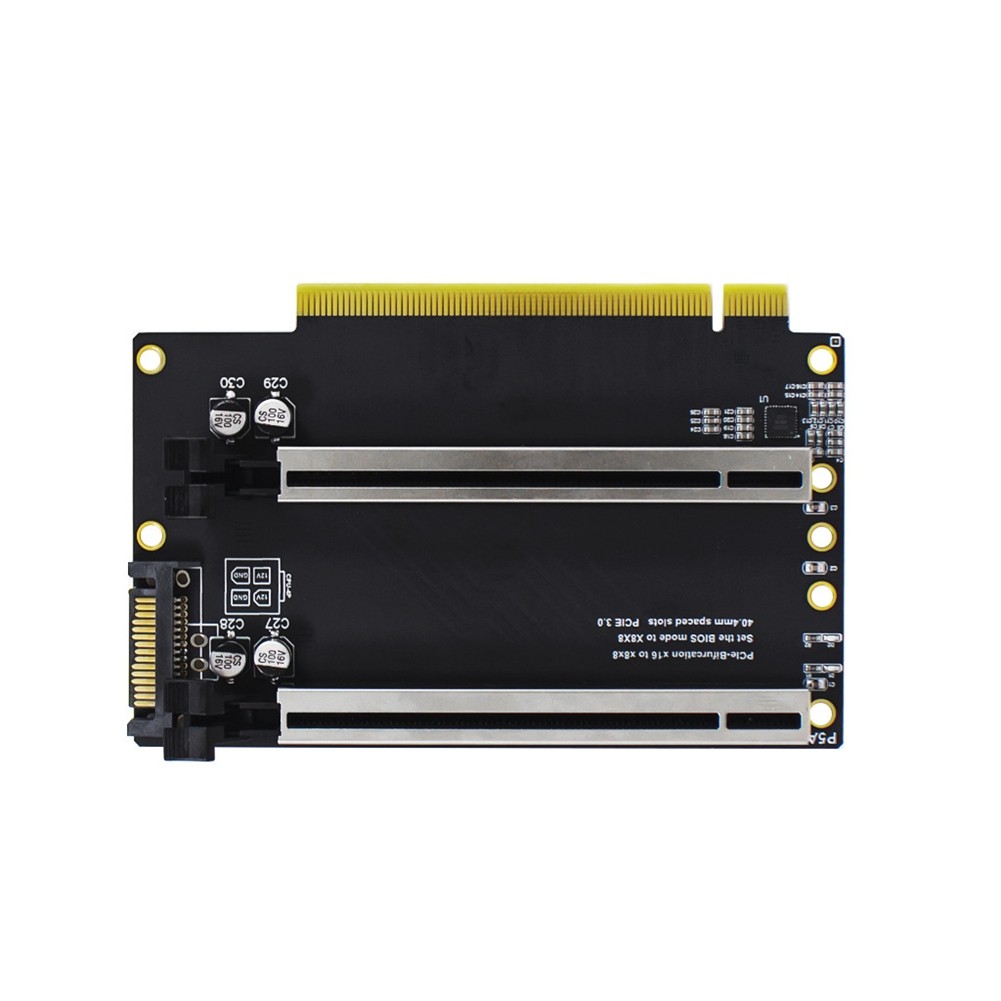 PCIE 3.0 X16 1 to 2 Expansion Card Gen3 Split Card PCIe X16 to X8X8 40.4mm3627